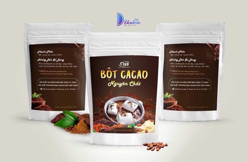 thiết kế bao bì thực phẩm bột socola 2